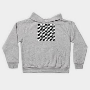 Ghost Tessellation Pattern (Black and White) Kids Hoodie